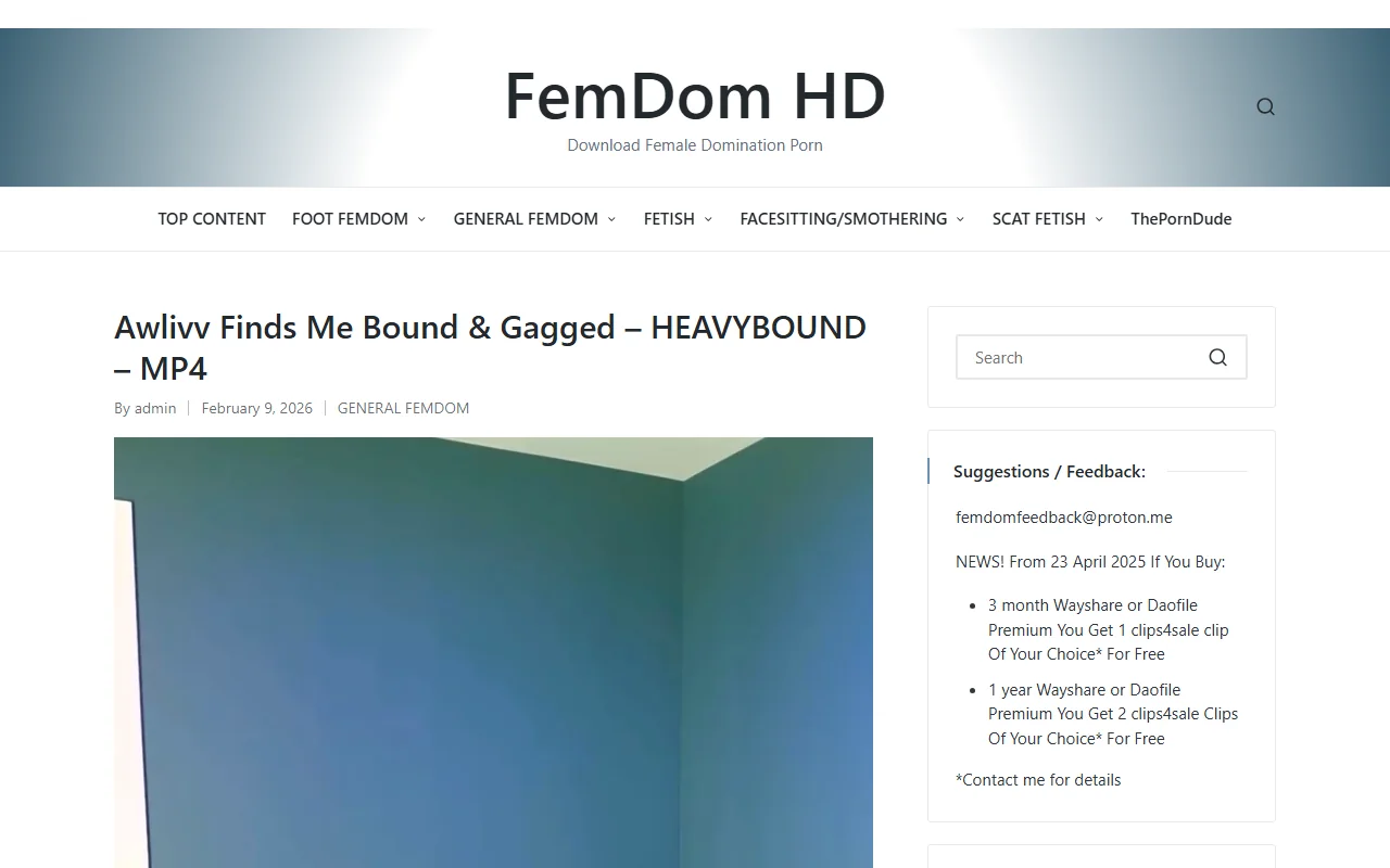 Screenshot of Femdomhd