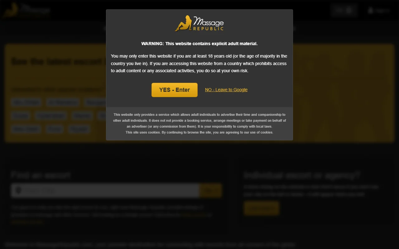 Screenshot: Massagerepublic Screenshot of Massagerepublic